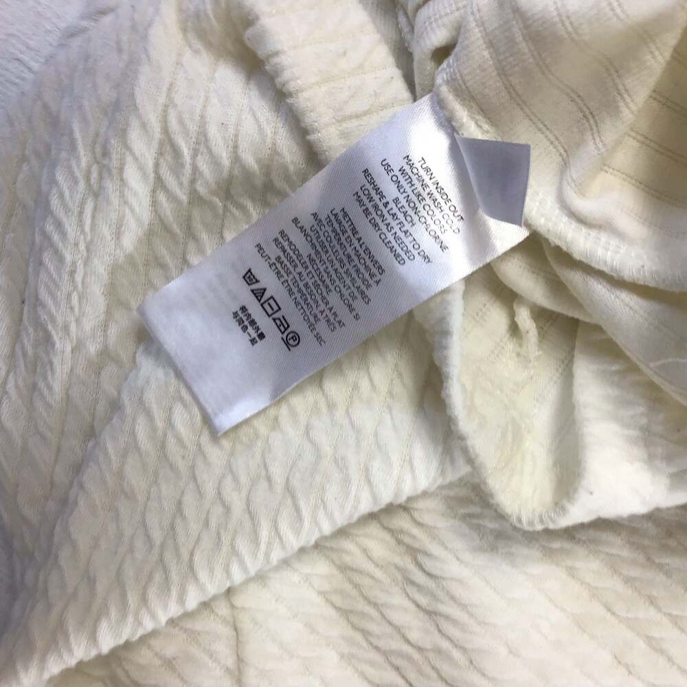 Anthropologie Arya White Cream Textured Long Sleeve Pullover Top Size M - Picture 7 of 11